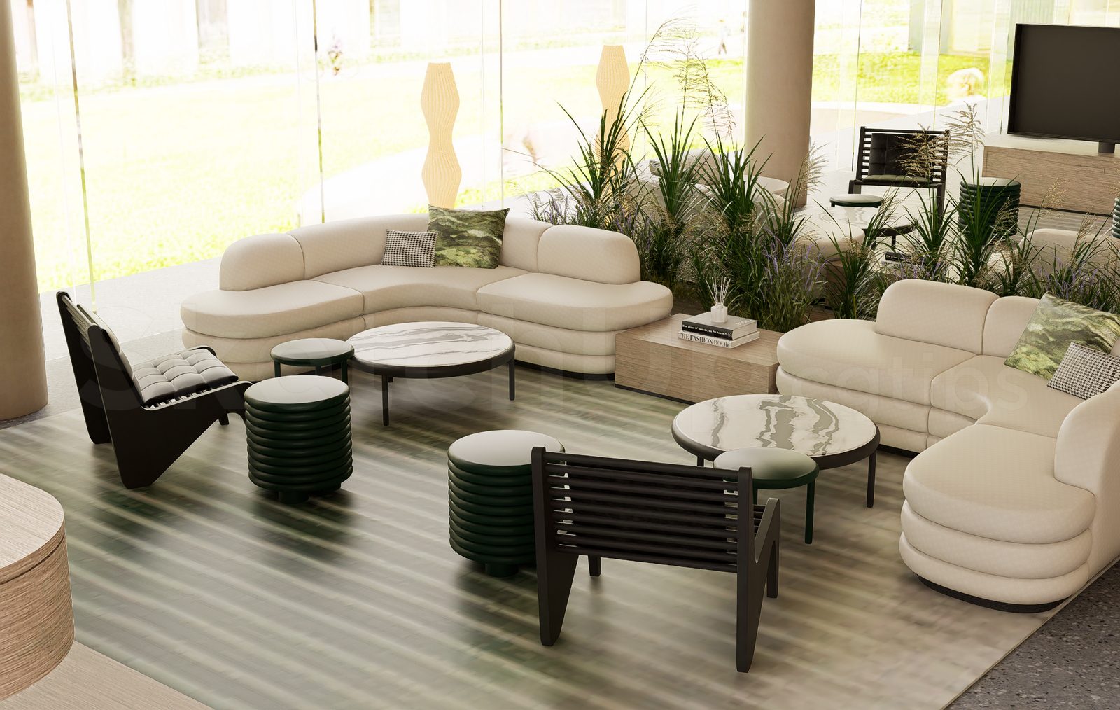 18608. Free Sketchup Coffee Room Interior Model Download (2)