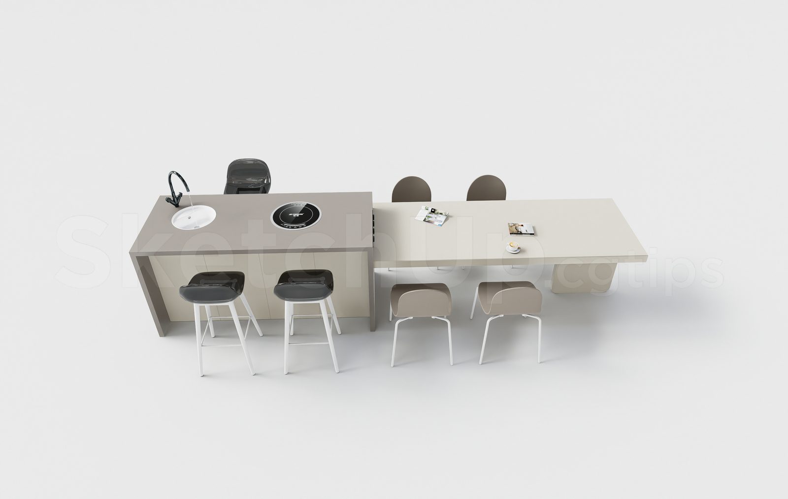 18613. Download Free Sketchup 3d Kitchen Island Model (2)