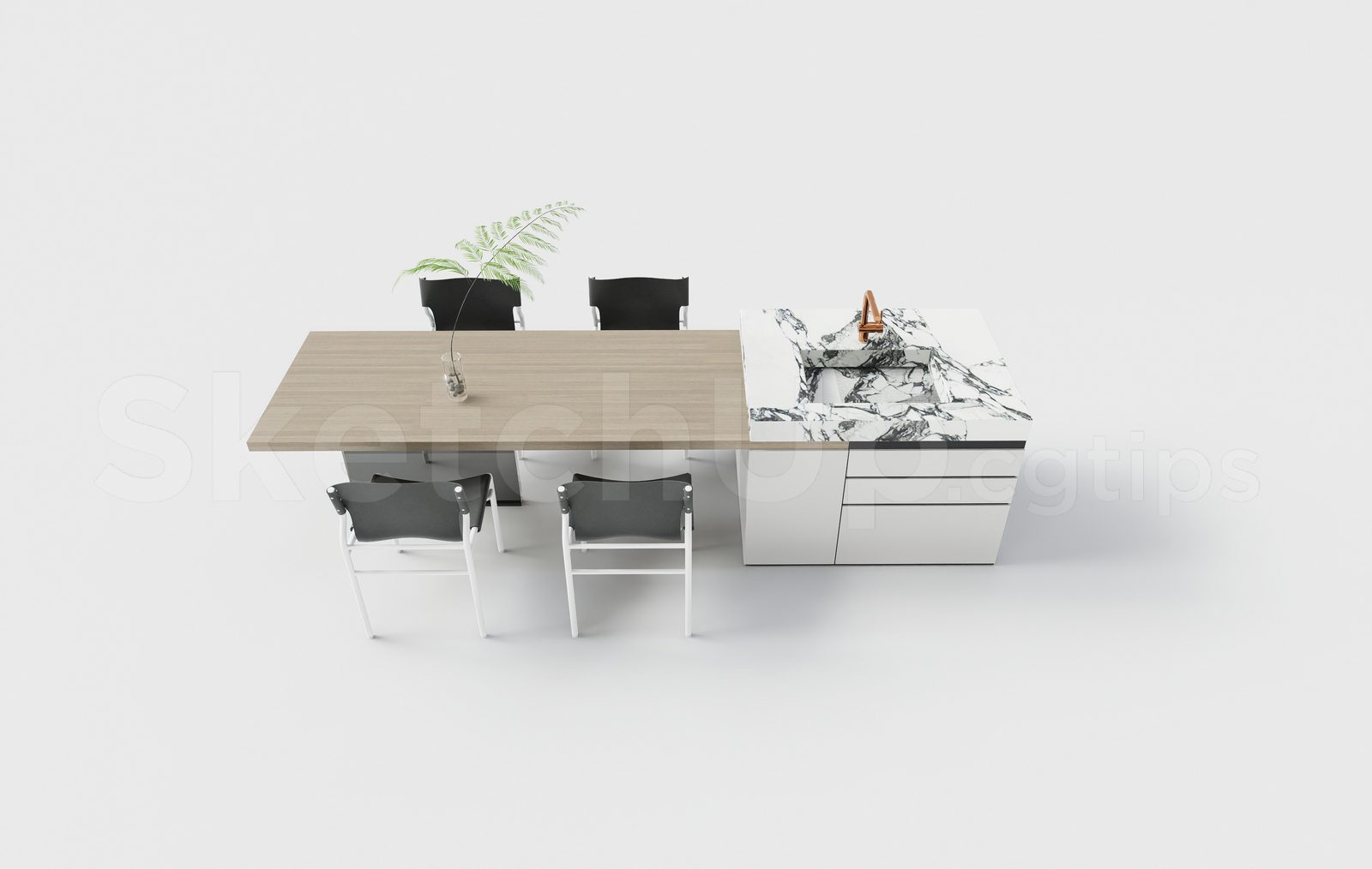 18787. Download Free Sketchup 3d Kitchen Island Model (1)