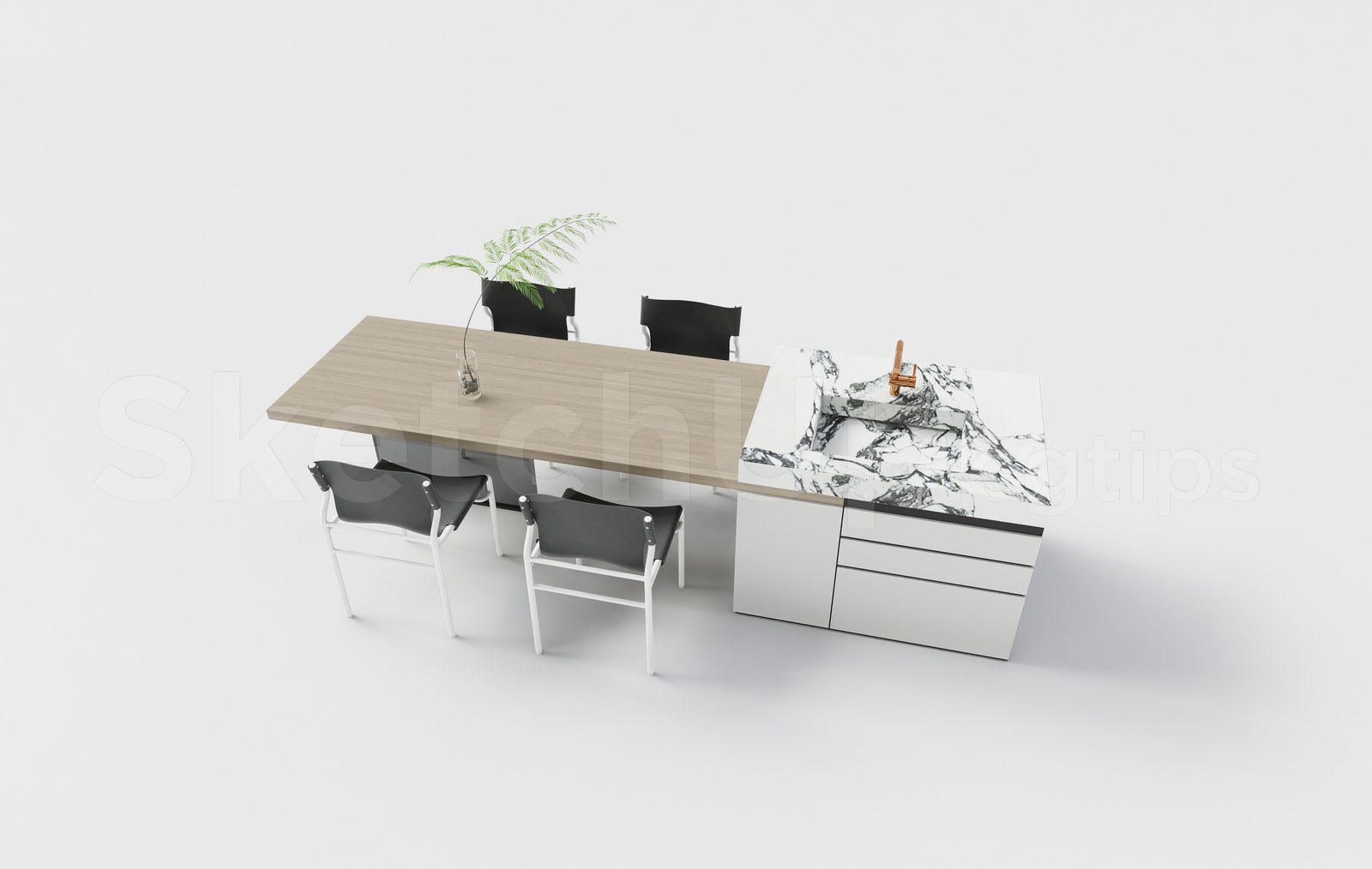 18787. Download Free Sketchup 3d Kitchen Island Model (2)