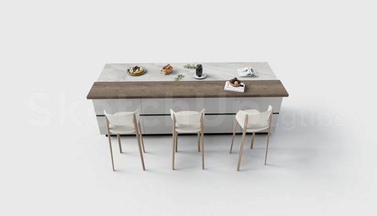 18809. Download Free Sketchup 3d Kitchen Island Model (1)