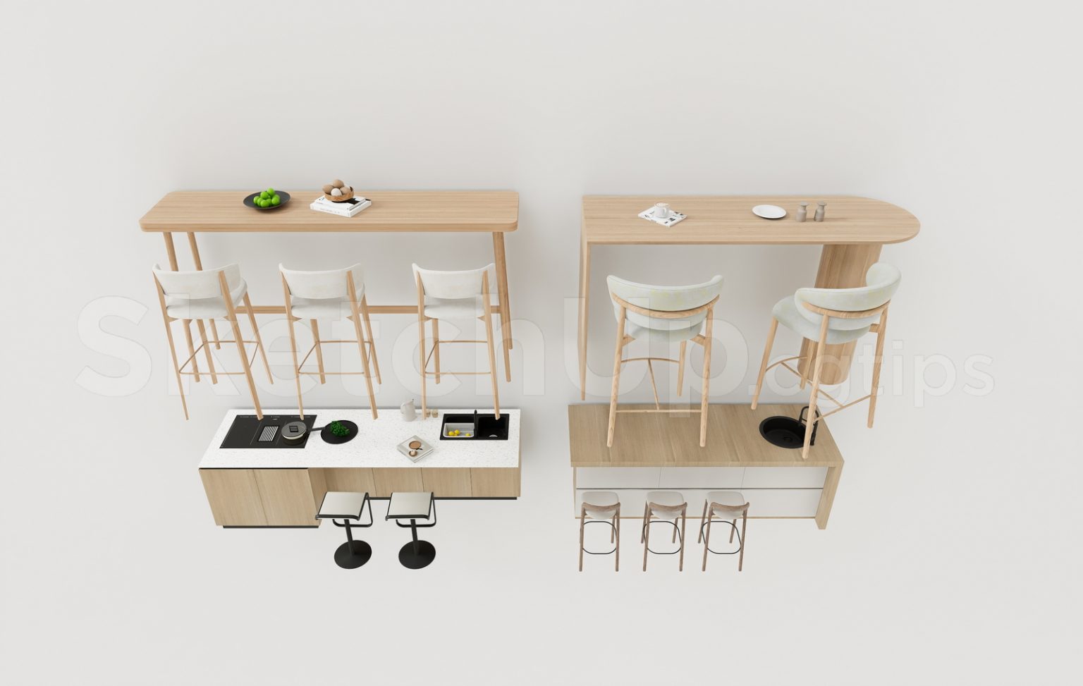 18861. Download Free SketchUp 3D Kitchen Island Model