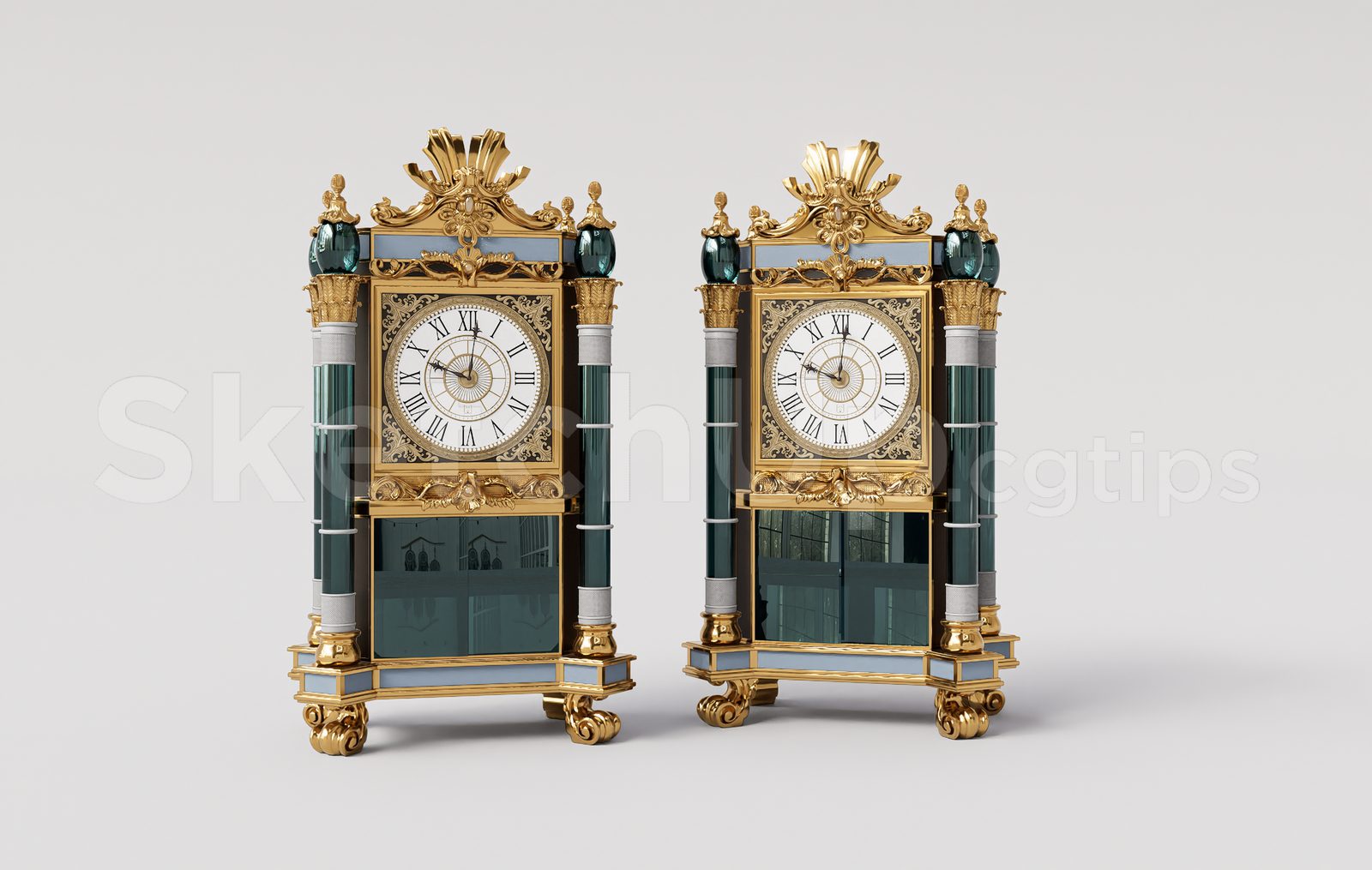 18894. Sketchup Wall Clock Model - Free 3d Download (2)