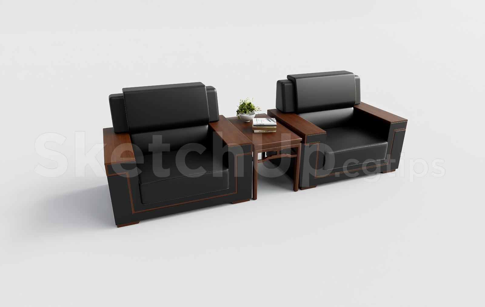 18985. Free Sketchup Office Sofa Model Download (1)
