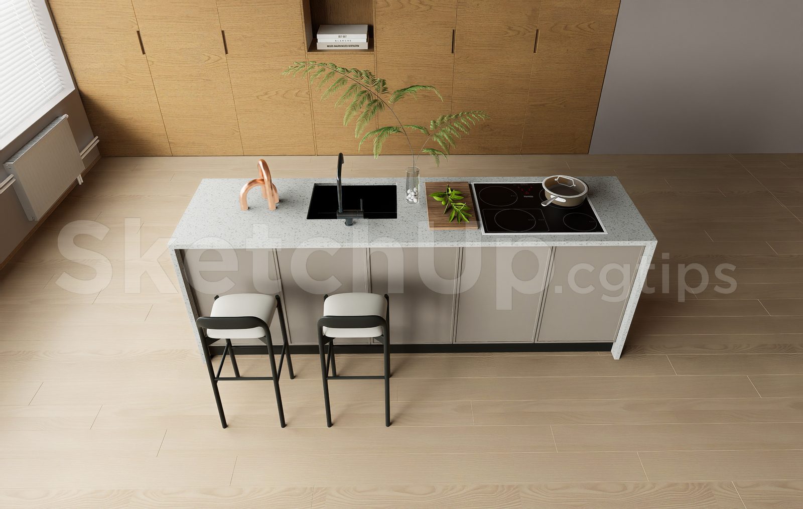 19032. Download Free Sketchup 3d Kitchen Island Model (2)