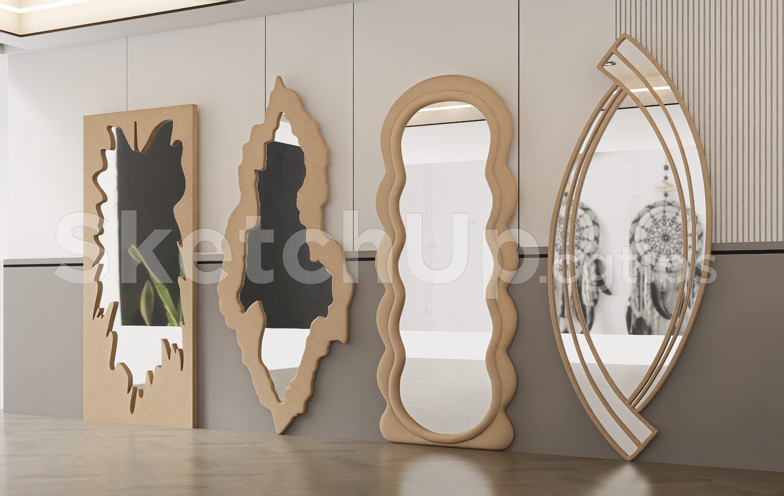 19219. Free Sketchup Mirrors Model Download (2)
