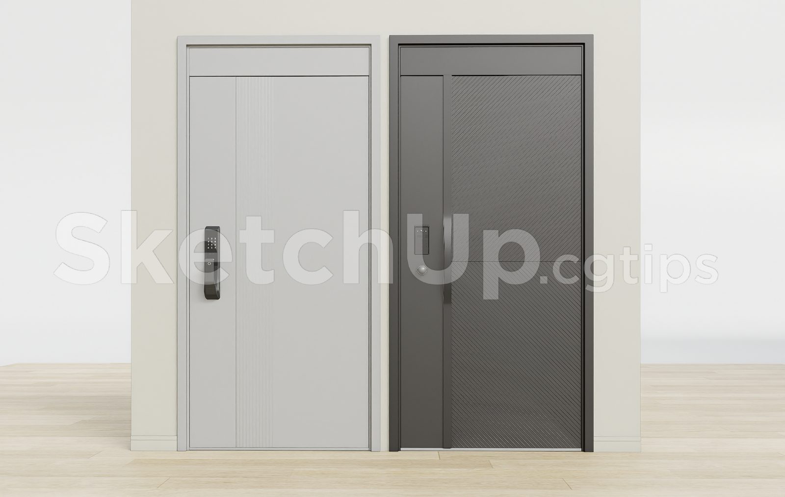19240. Sketchup Door 3d Model Free Download (1)
