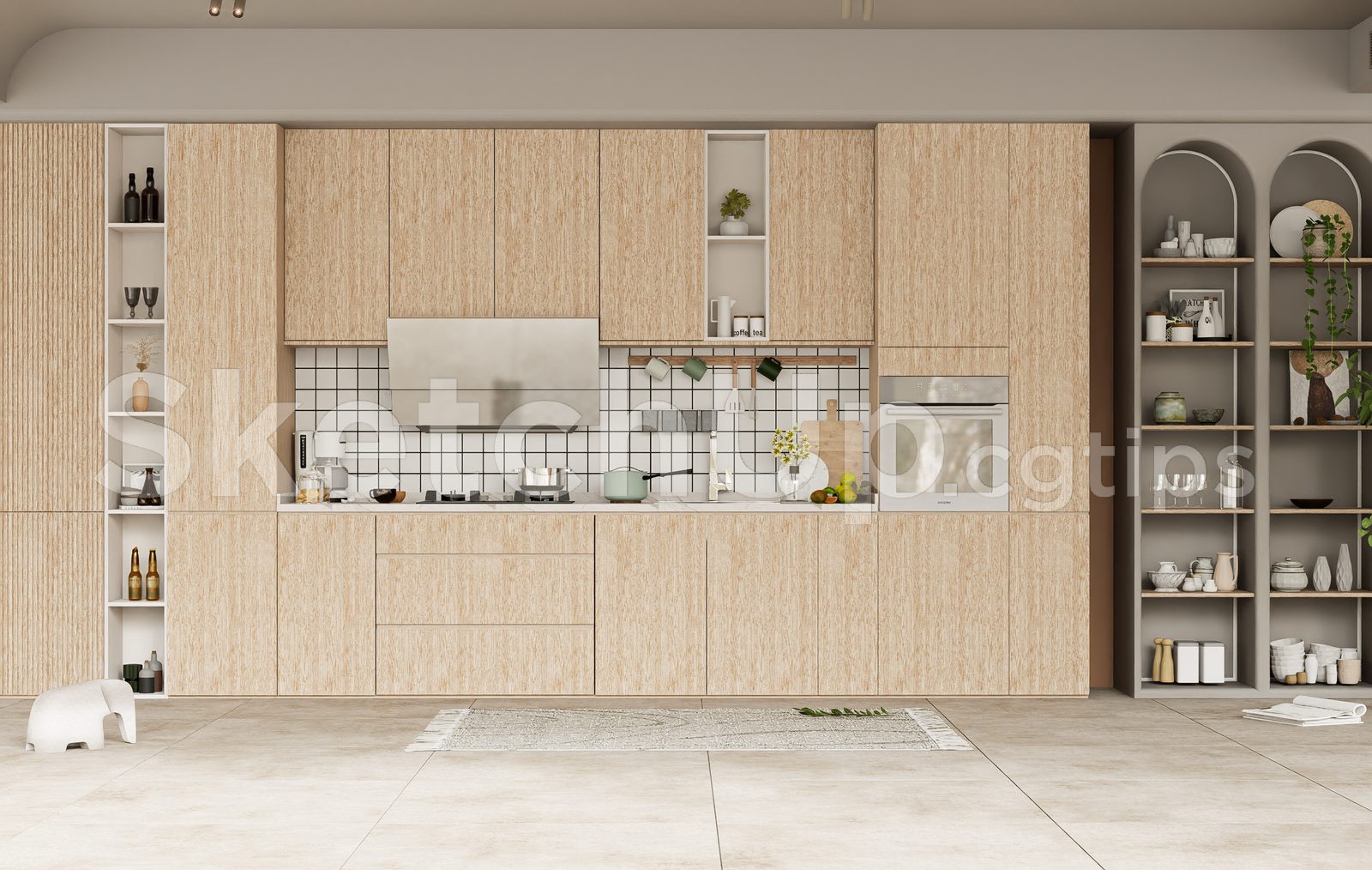 19365. Free Sketchup Kitchen Model Download (1)