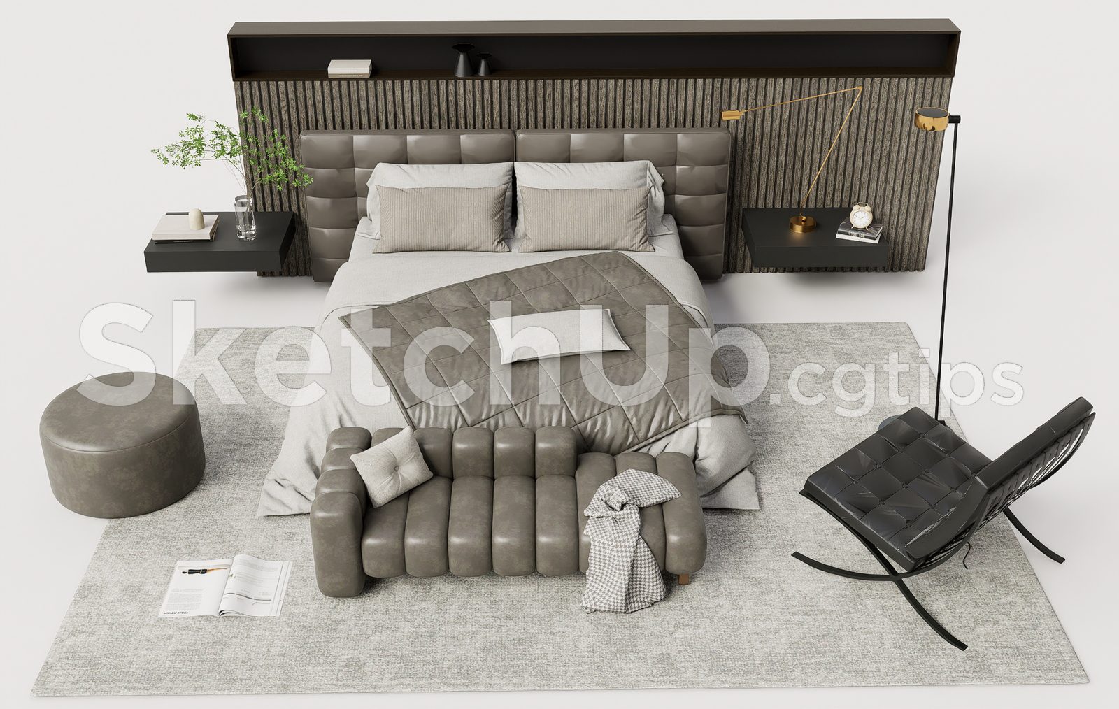 19425. Download Free Bed Model For Sketchup (1) - Sketchup Models For ...