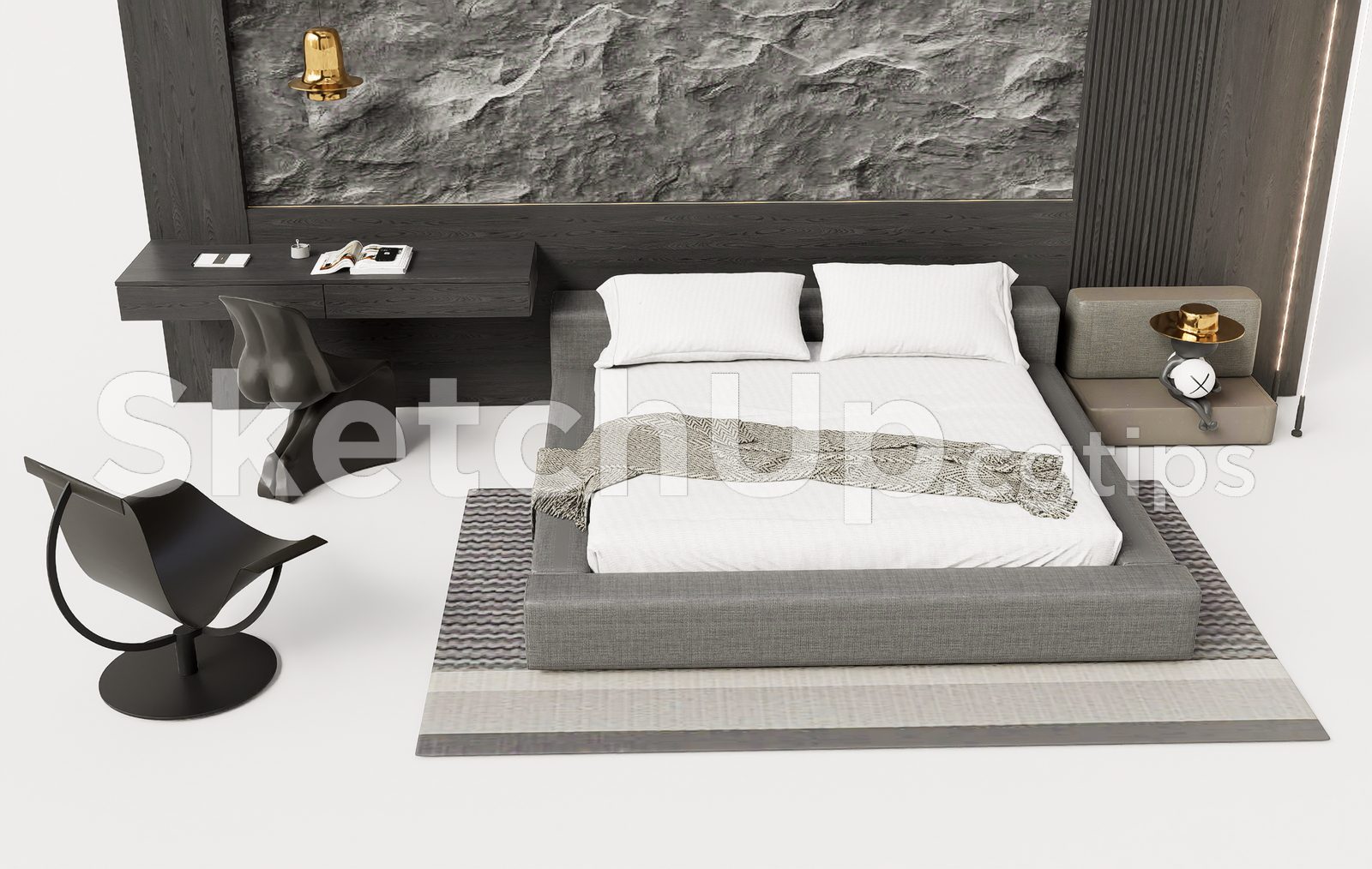 19439. Download Free Bed Model For Sketchup (1)