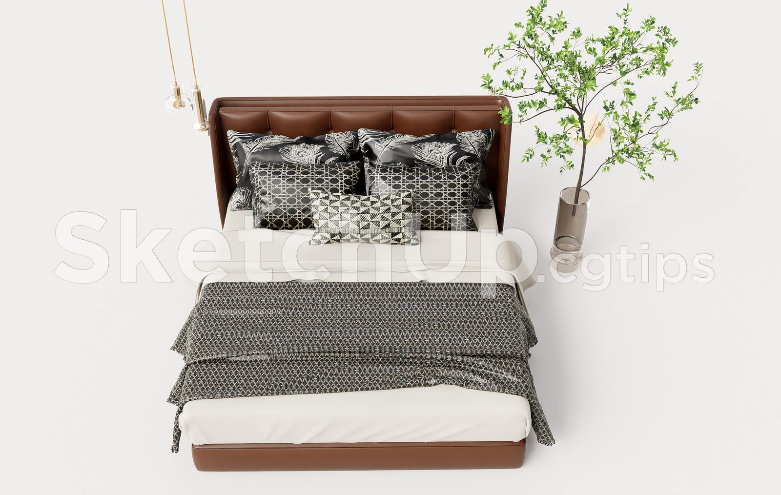 19446. Download Free Bed Model For Sketchup (2)