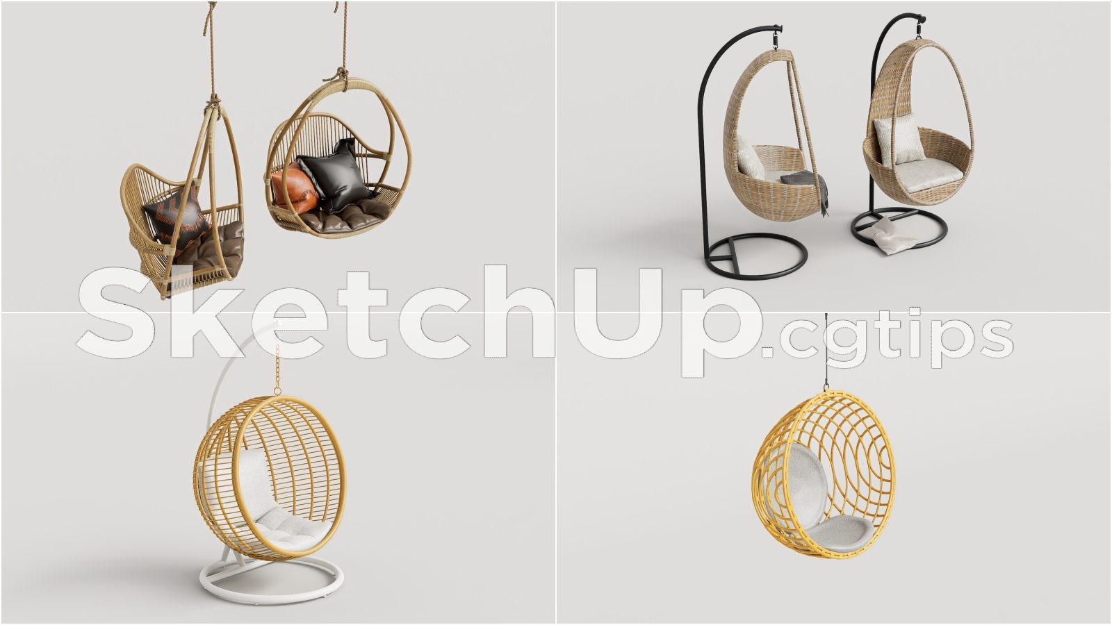 19450. Free Sketchup Swing Chair Model Download