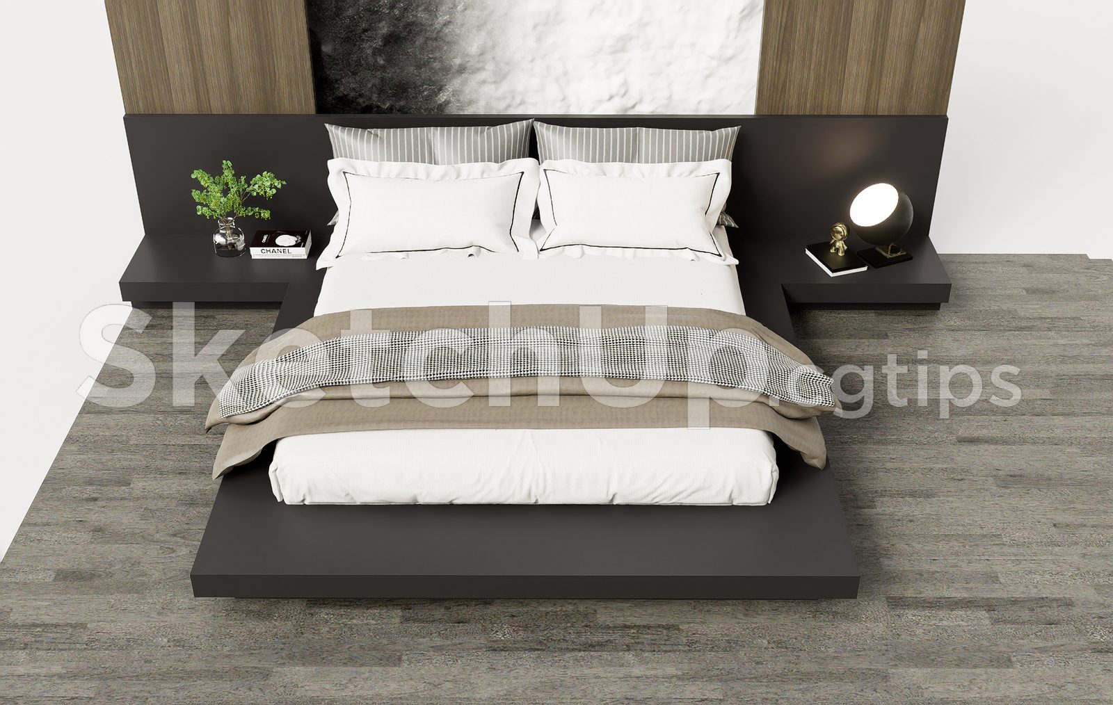 19468. Download Free Bed Model For Sketchup (1)
