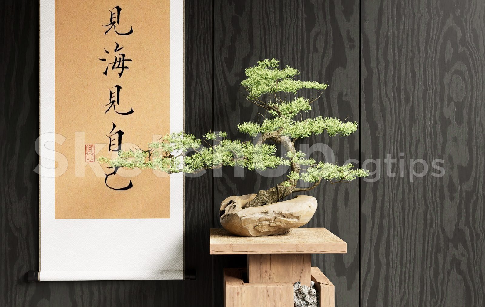 19474. Free Sketchup Bonsai Tree Model Download (2)