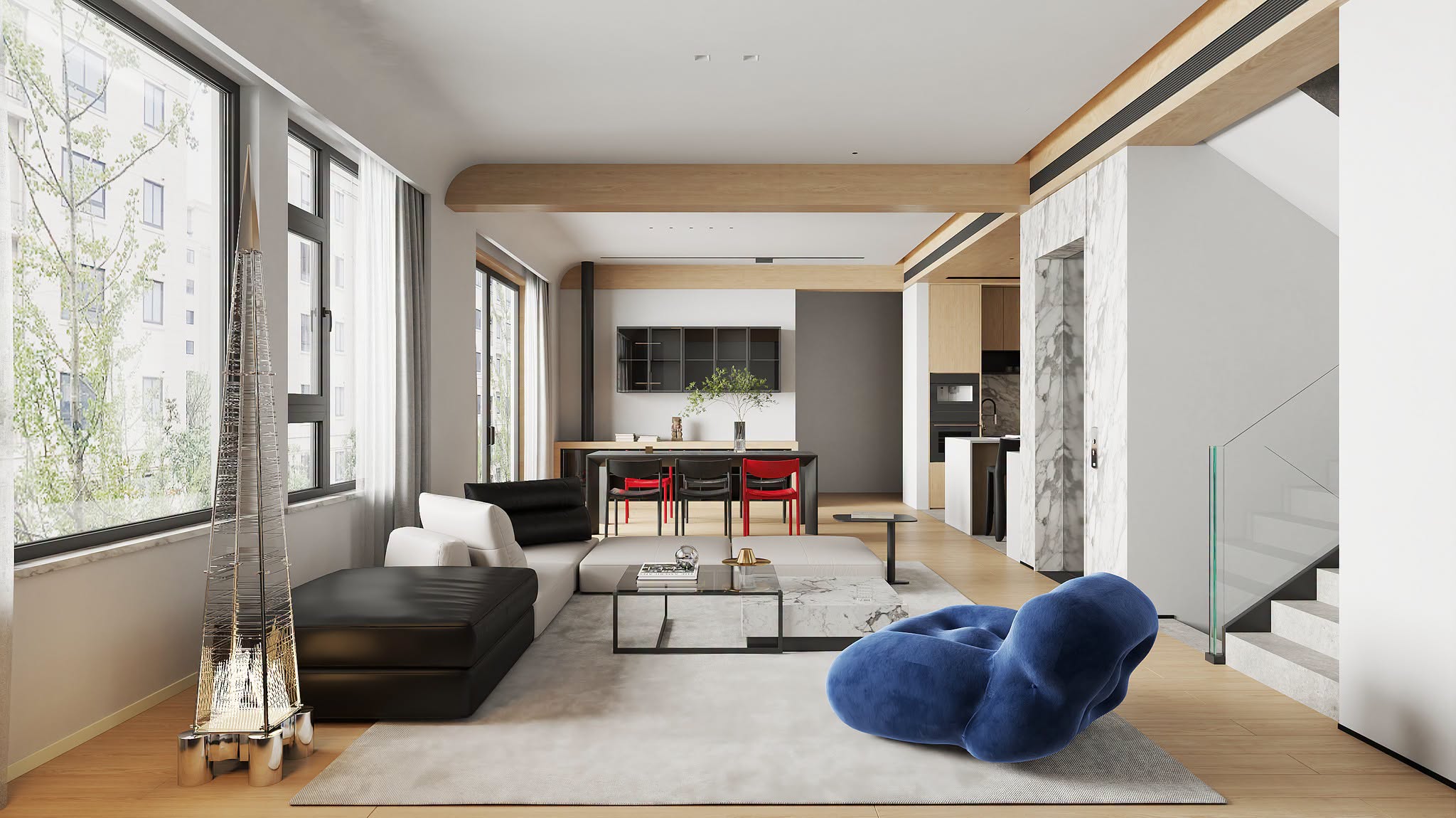 19487. Free Sketchup Living Room Interior Model Download By Dinh Thanh (1)