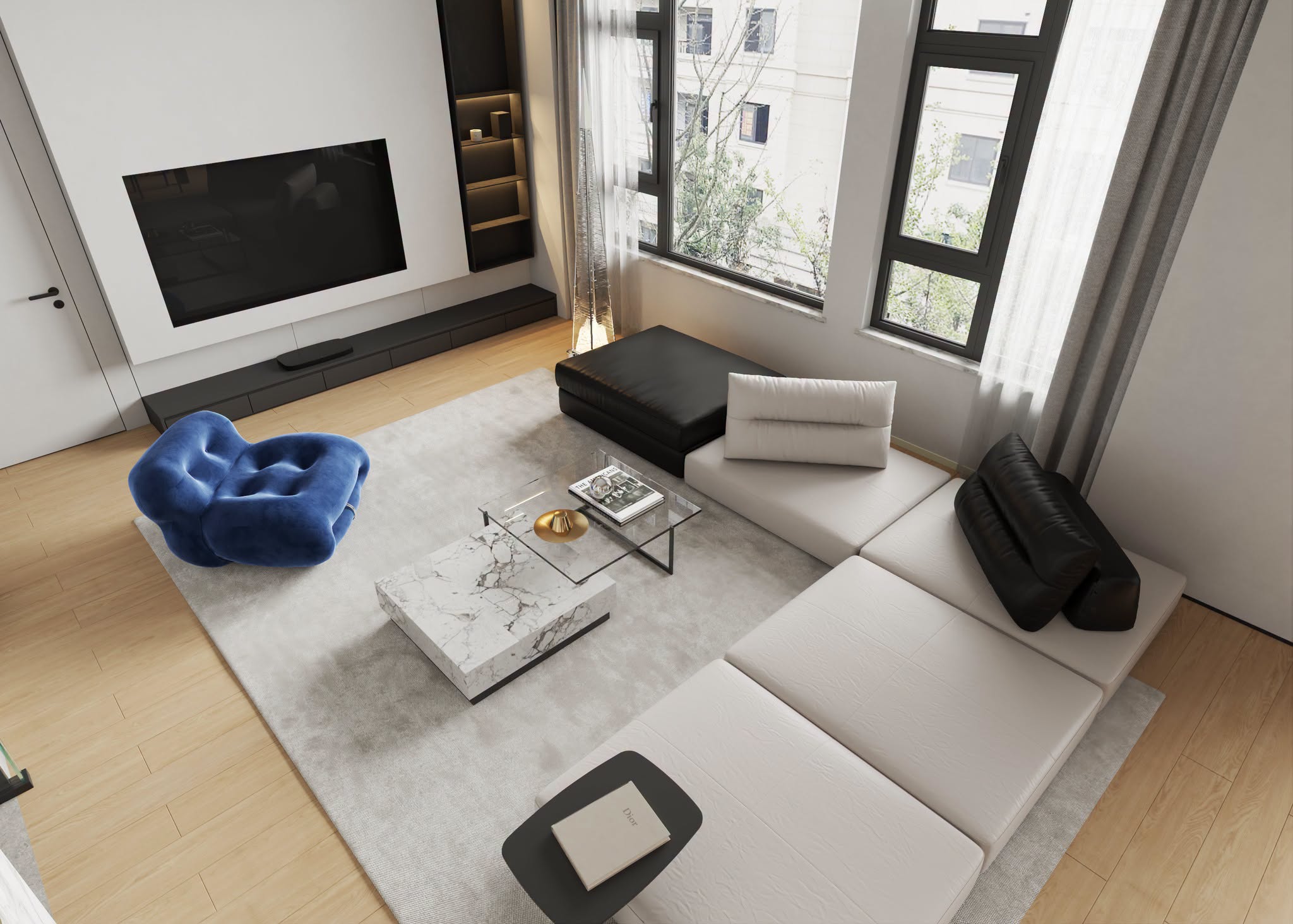 19487. Free Sketchup Living Room Interior Model Download By Dinh Thanh (3)