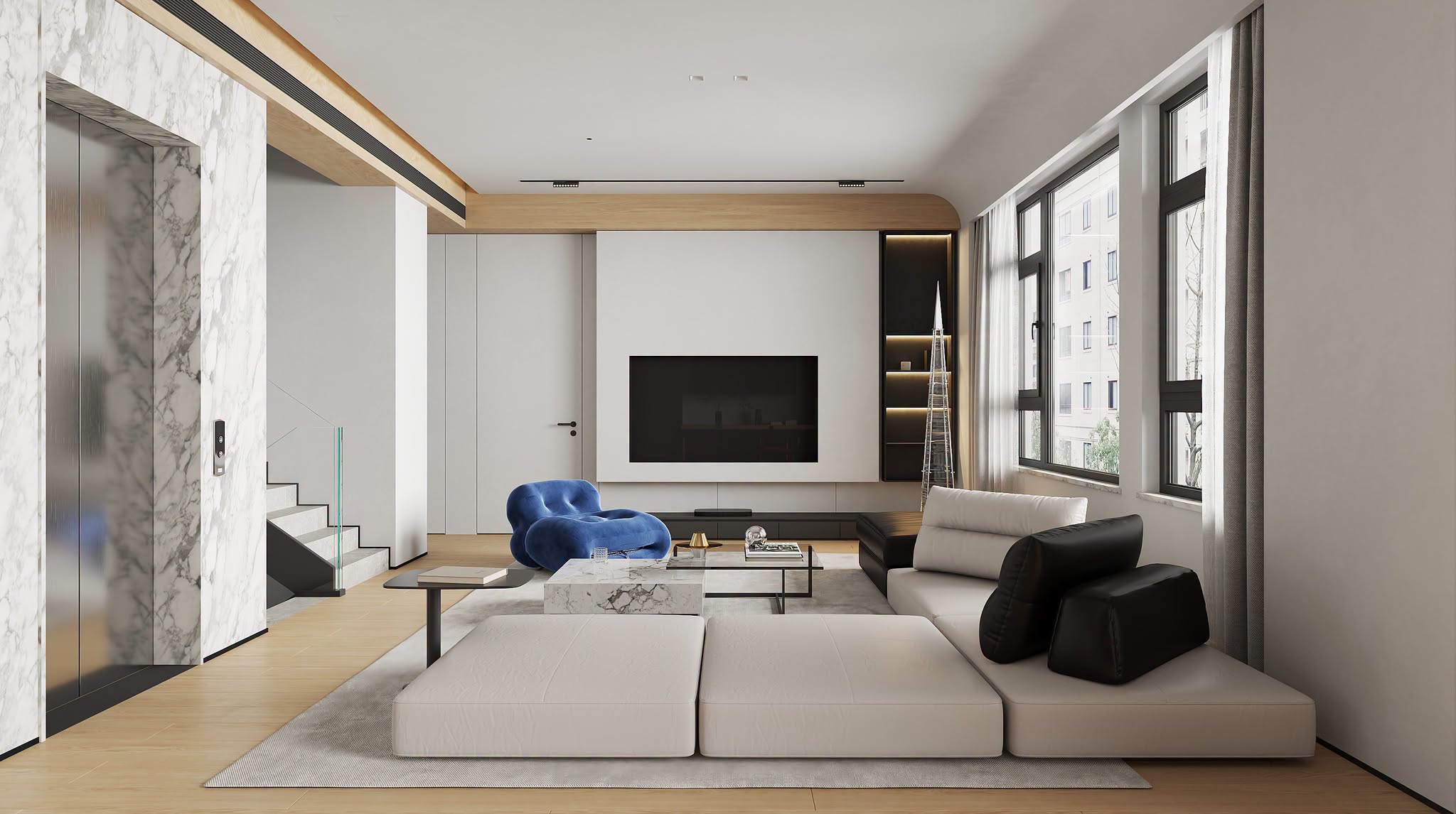 19487. Free Sketchup Living Room Interior Model Download By Dinh Thanh (4)