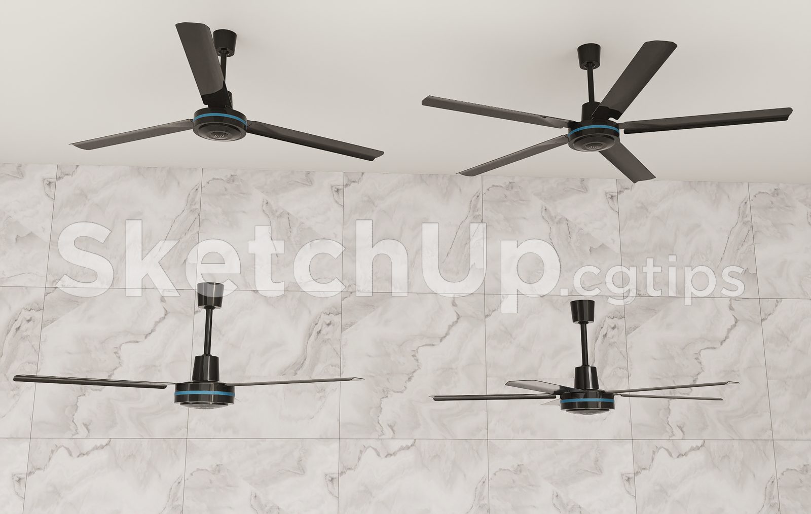 19506. Free Sketchup Ceiling Fan Model Download (2)