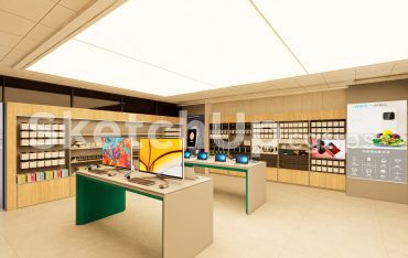 19511. 3D Interior Design of Tech Retail Store Using SketchUp - Sleek ...