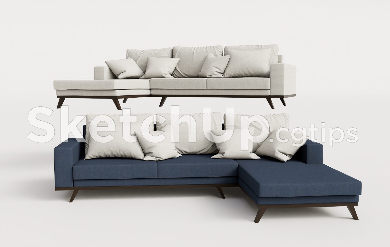 19528. Free Sketchup Sofa Model Download (1)