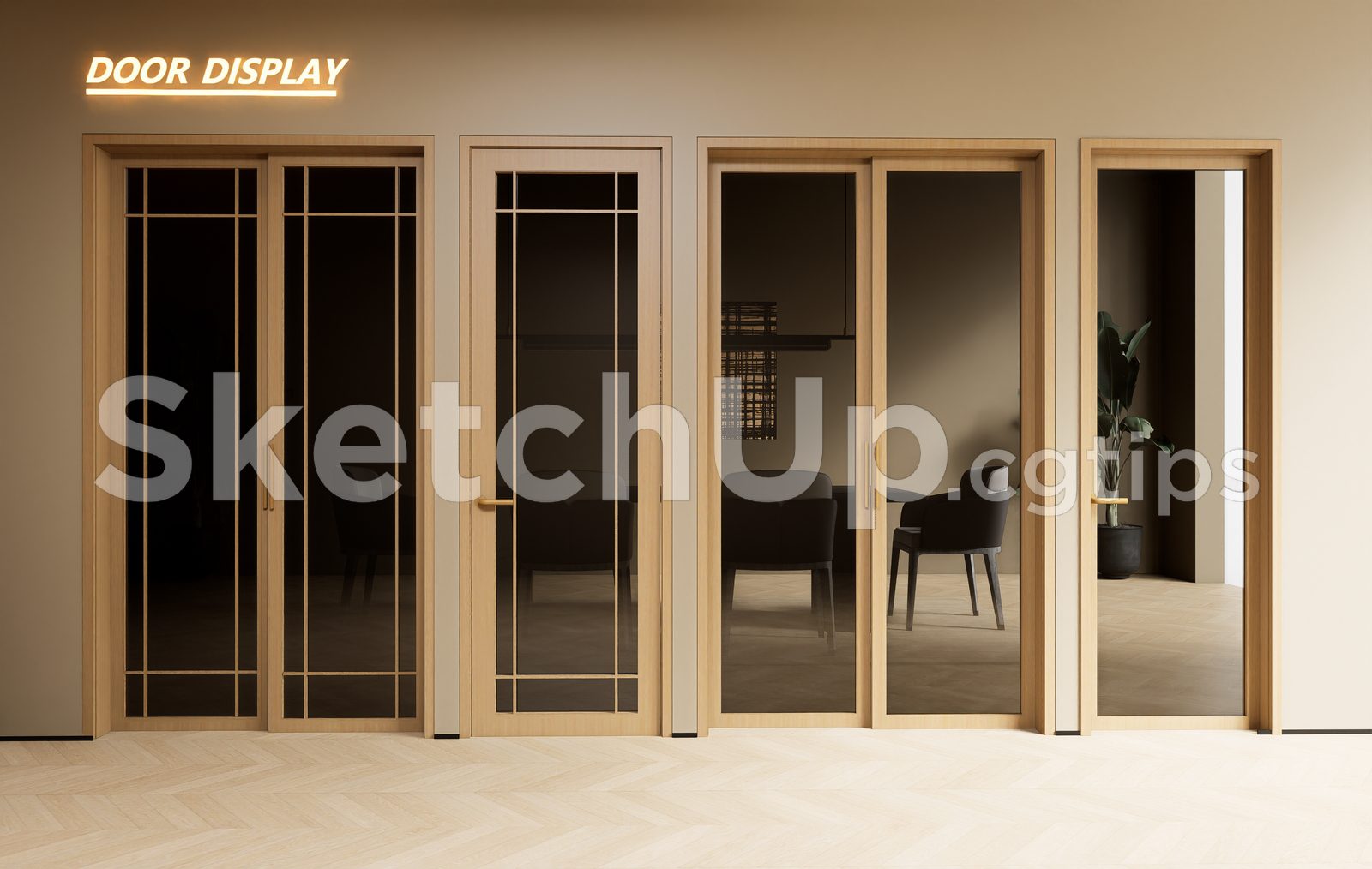 19531. Sketchup Door 3d Model Free Download (1)