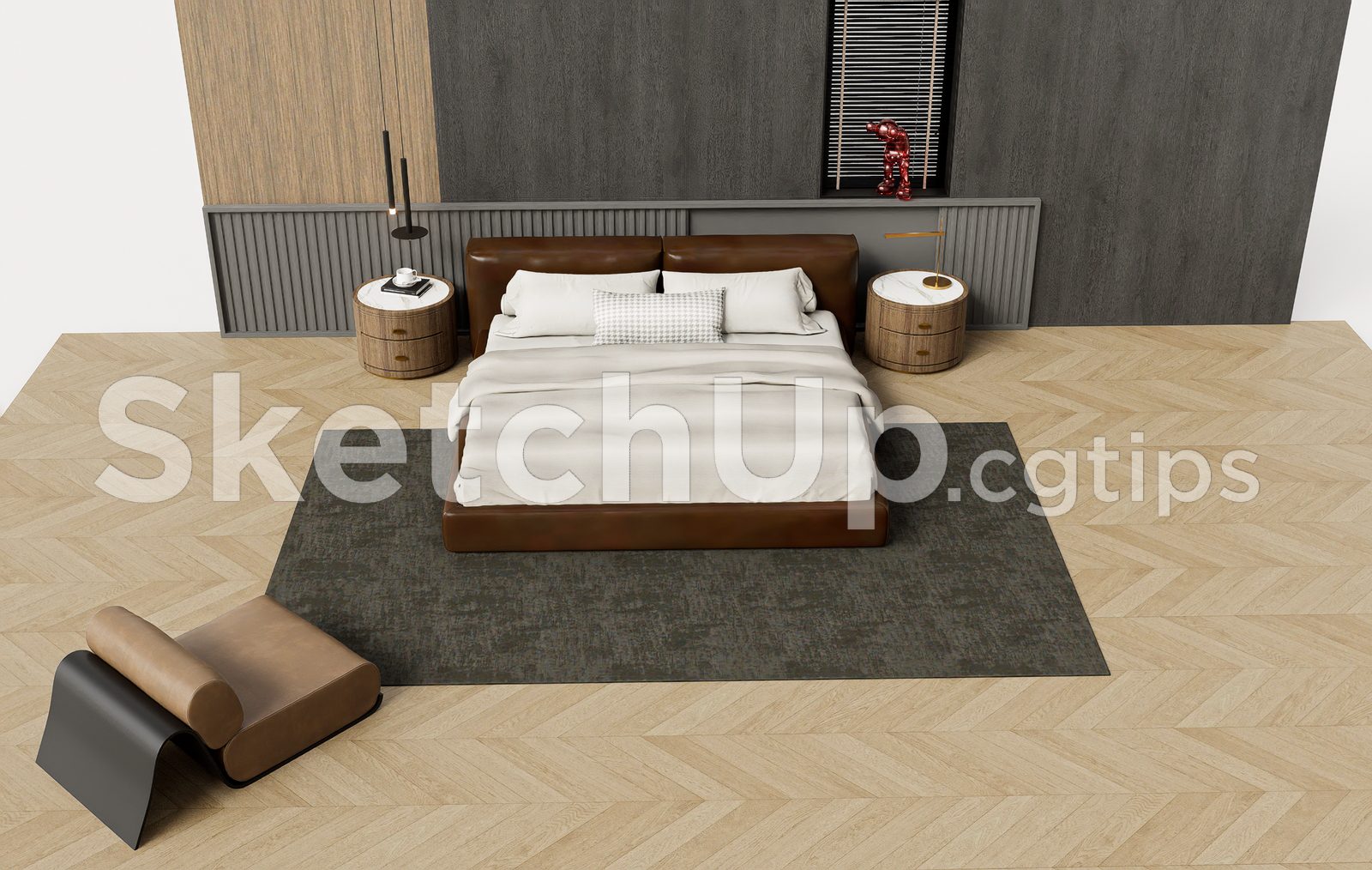 19533. Download Free Bed Model For Sketchup (1)