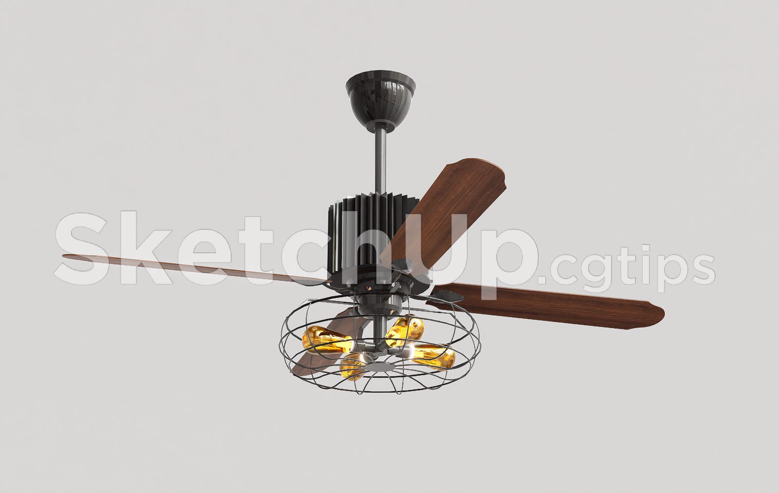 19536. Free Sketchup Ceiling Fan Model Download (2)
