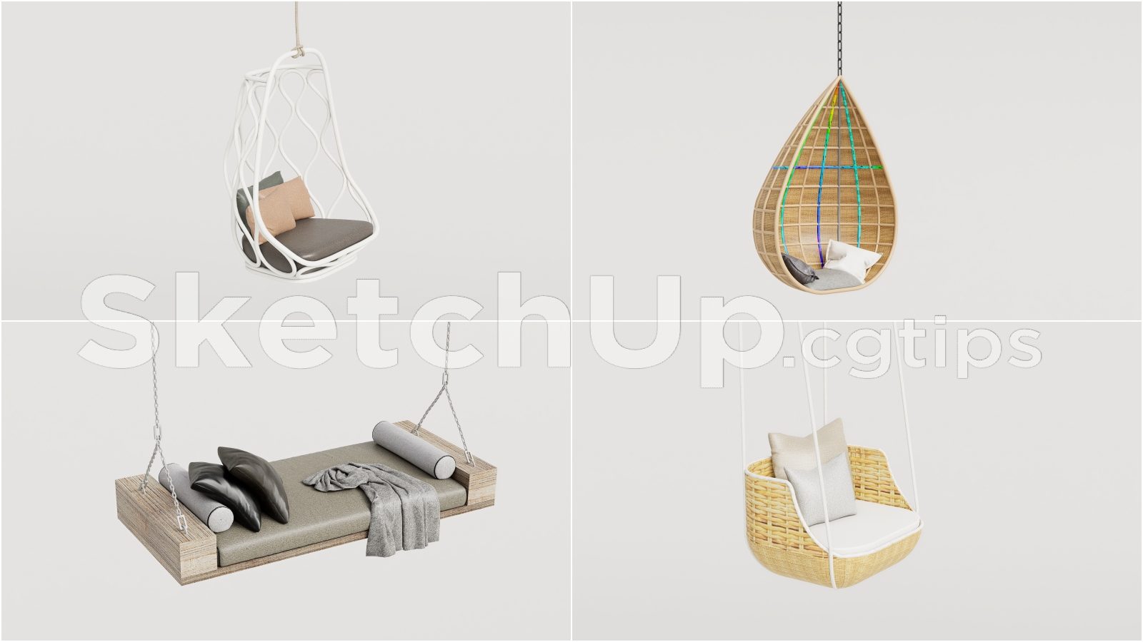 19565. Free Sketchup Swing Chair Model Download