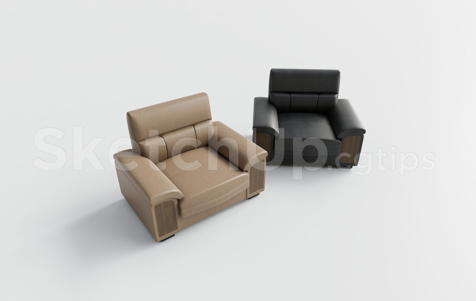 19641. Modern Leather Sofa Chair 3d Model Free Download (1)