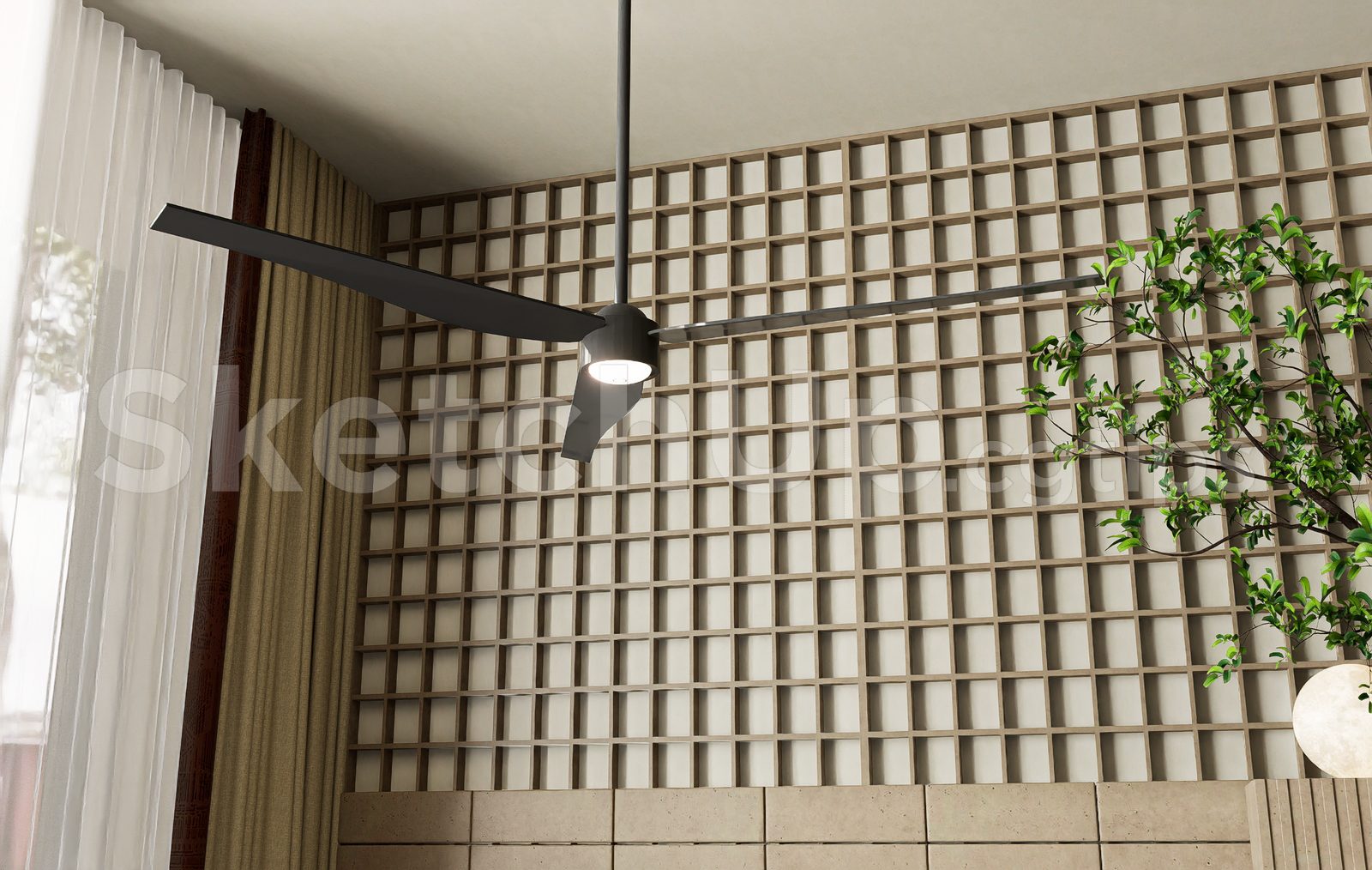 19658. Free Sketchup Ceiling Fan Model Download (1)