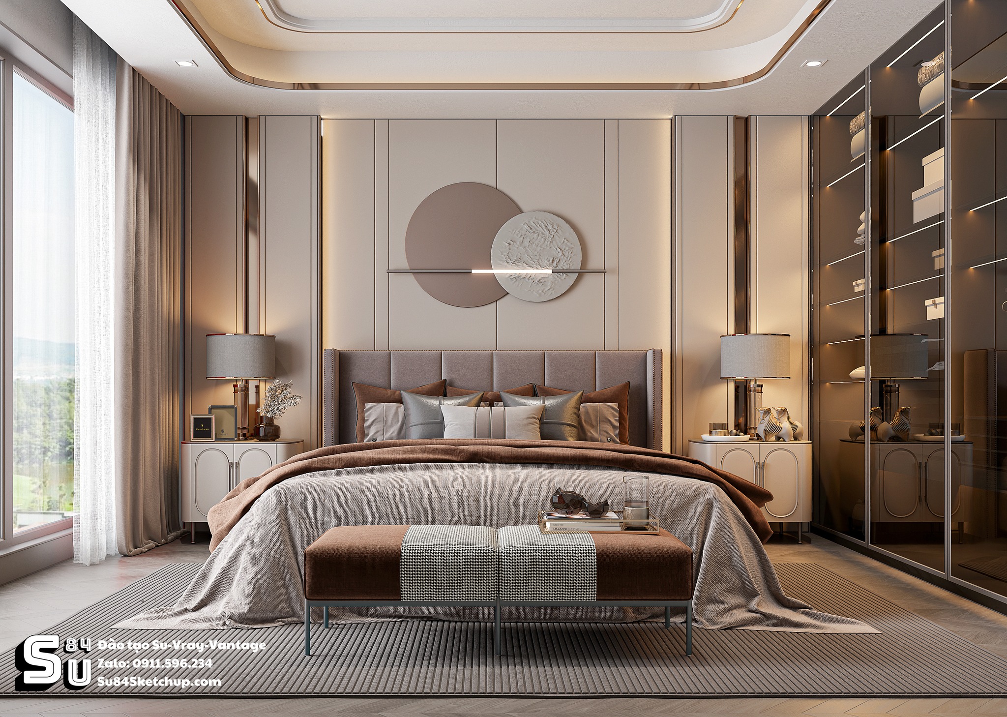 19770. Modern Luxury Bedroom Interior Sketchup Model By Tran Nam (1)