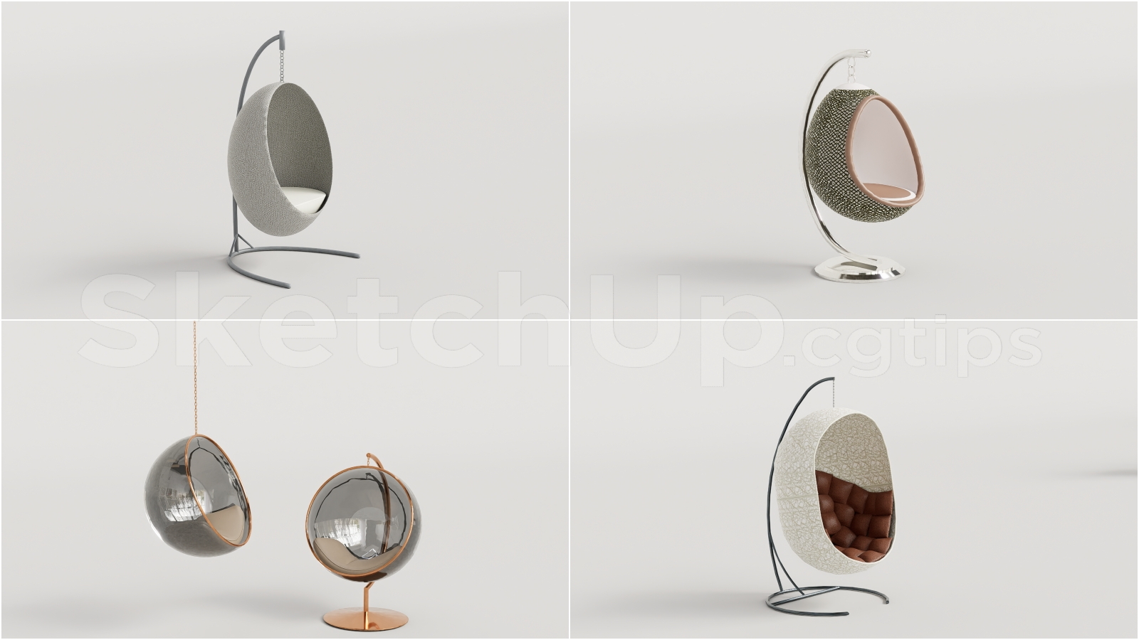 19776. Free Sketchup Swing Chair Model Download