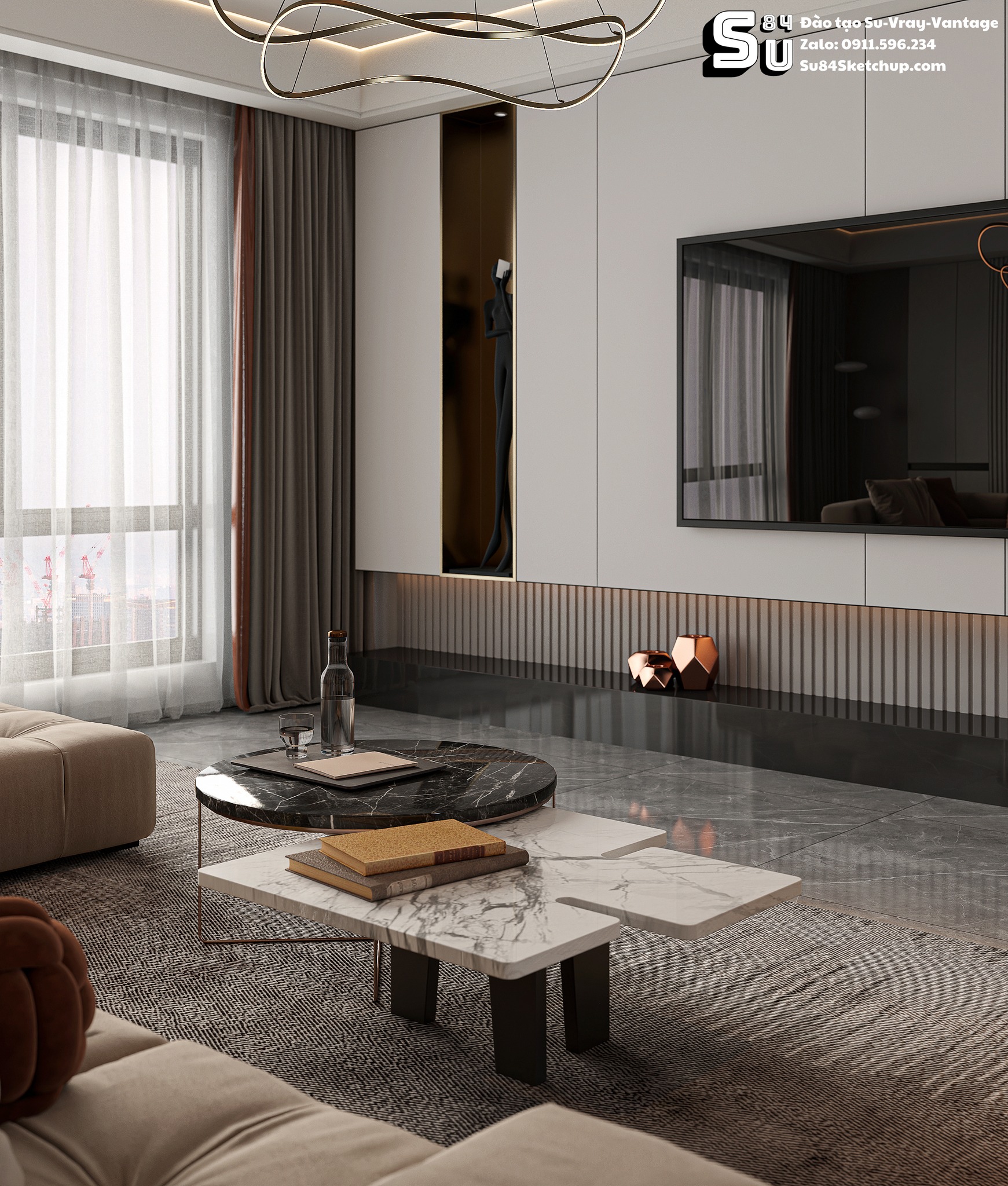 19795. Contemporary Living Room Interior Design Sketchup Model Free Download By Tran Nam (4)