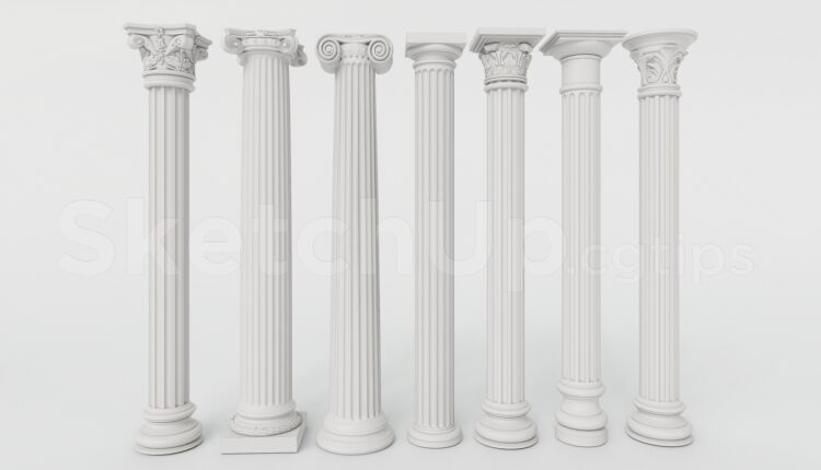 19829. Antique Roman Columns 3d Library For Sketchup Free Download (2)