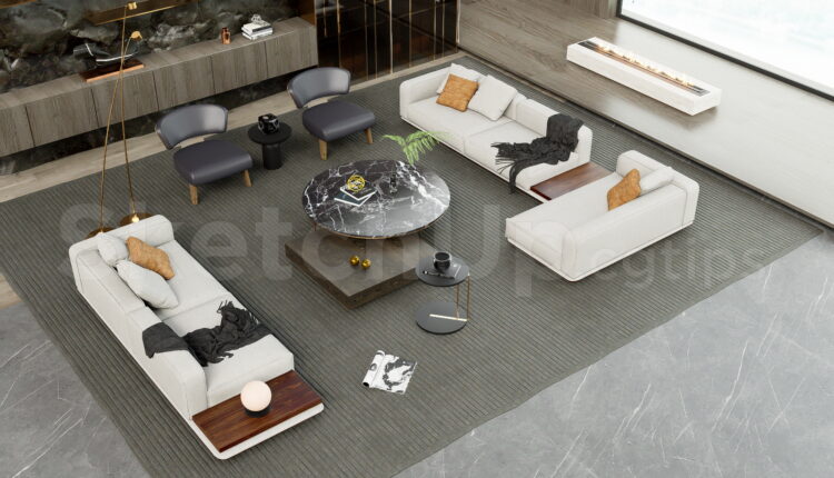 19863. Free Sketchup Sofa Model Download (2)