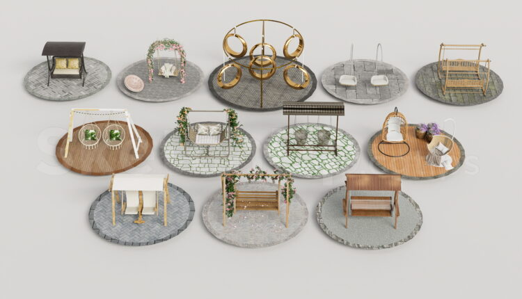 19866. Premium Outdoor Hanging Chairs Collection – Sketchup Free Download (1)