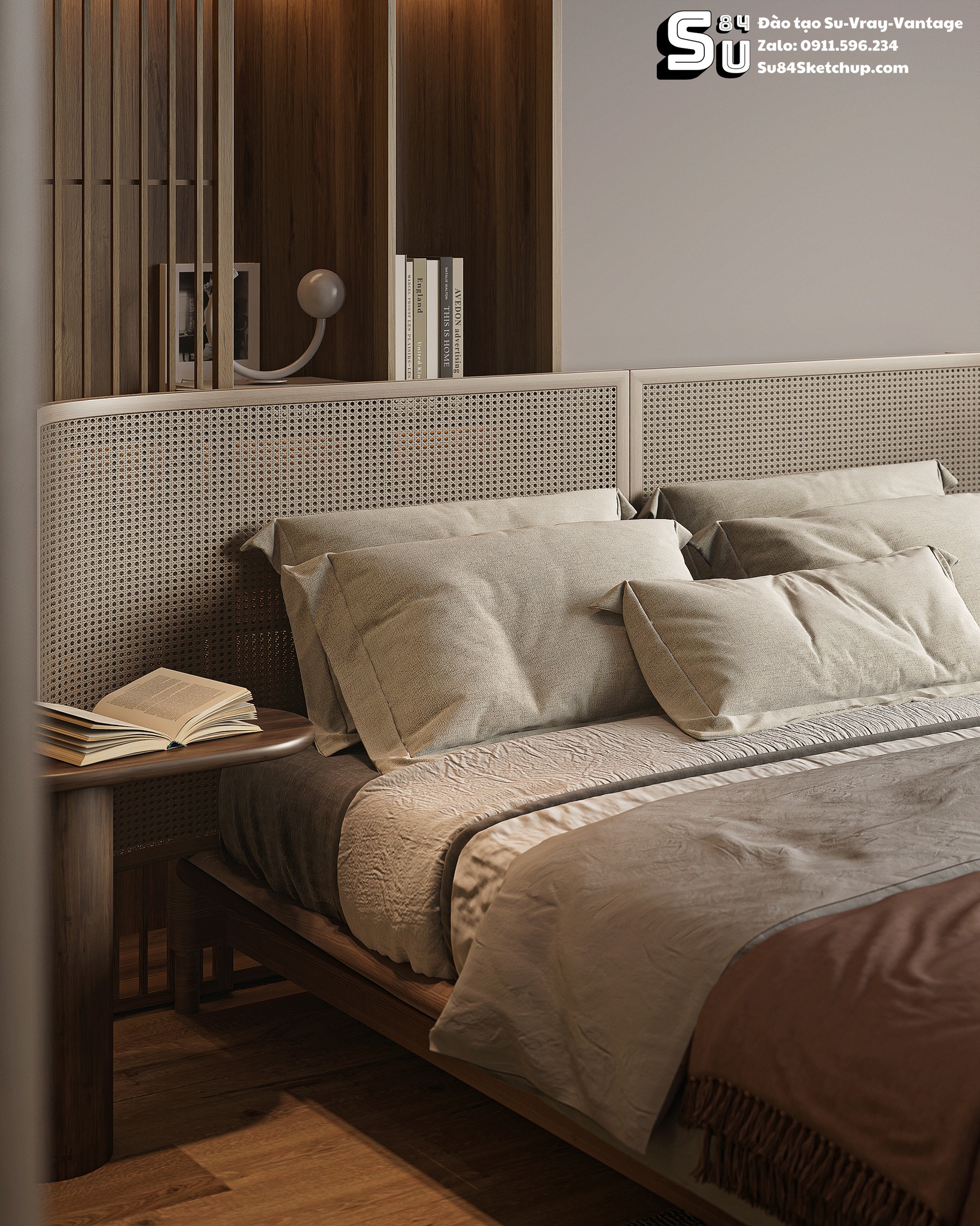 19867. Modern Luxury Bedroom Interior Sketchup Model By Tran Nam (4)