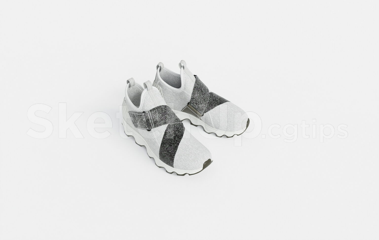 19870. Modern Casual Sneakers 3D Model SketchUp Free Download