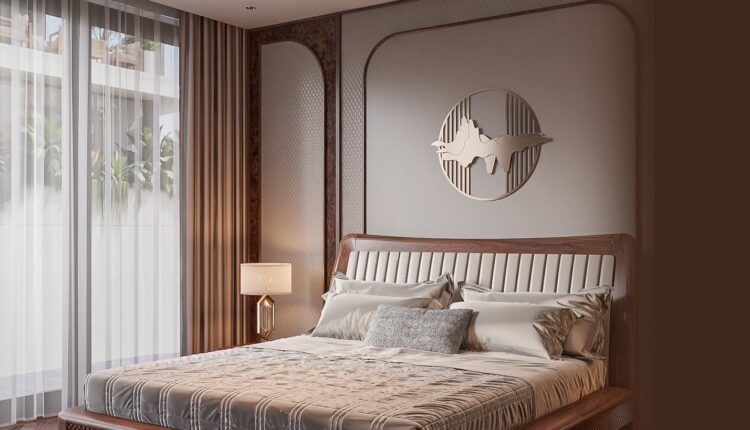 19890. Luxury Walnut Wood Bedroom Interior Scene – Sketchup 3d Model By Lanh Nguyen (2)