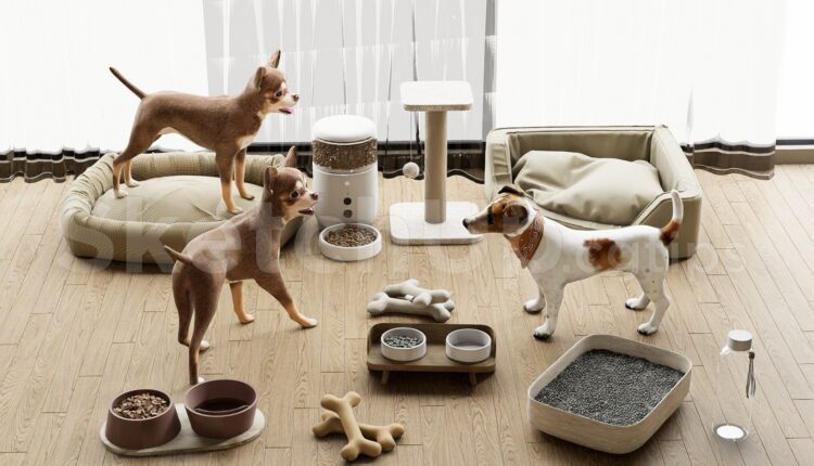 19899. Ultimate Pet Supplies And Dogs 3d Model Collection – Sketchup Free Download (1)