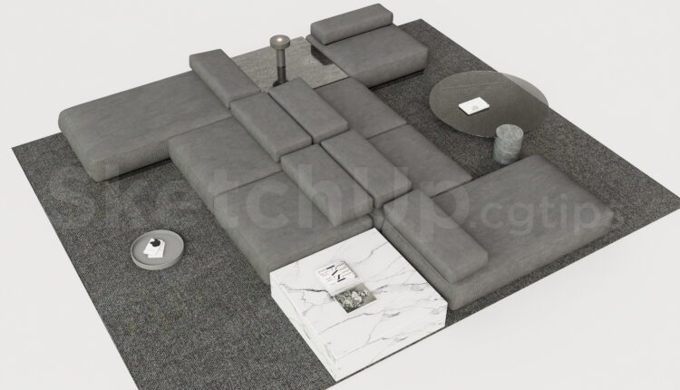 19945. Free Sketchup Sofa Model Download (2)