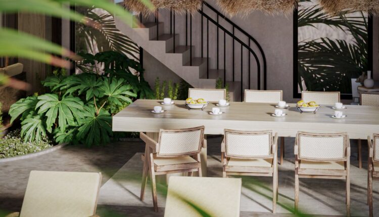 19963. Tropical Wabi-sabi Living Room Interior Design Idea – Sketchup 3d Free Download (7)