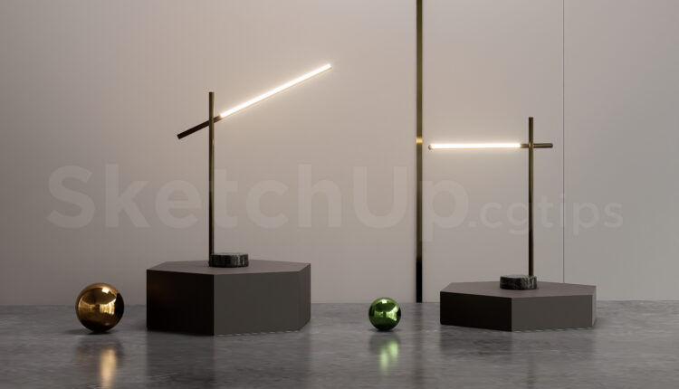 19971. Modern Minimalist Table Light 3d Model Sketchup Download (1)