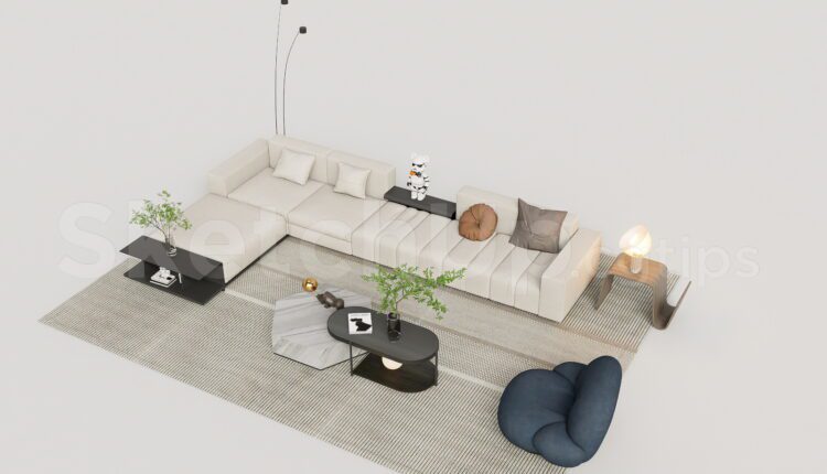 19998. Free Sketchup Sofa Model Download (2)