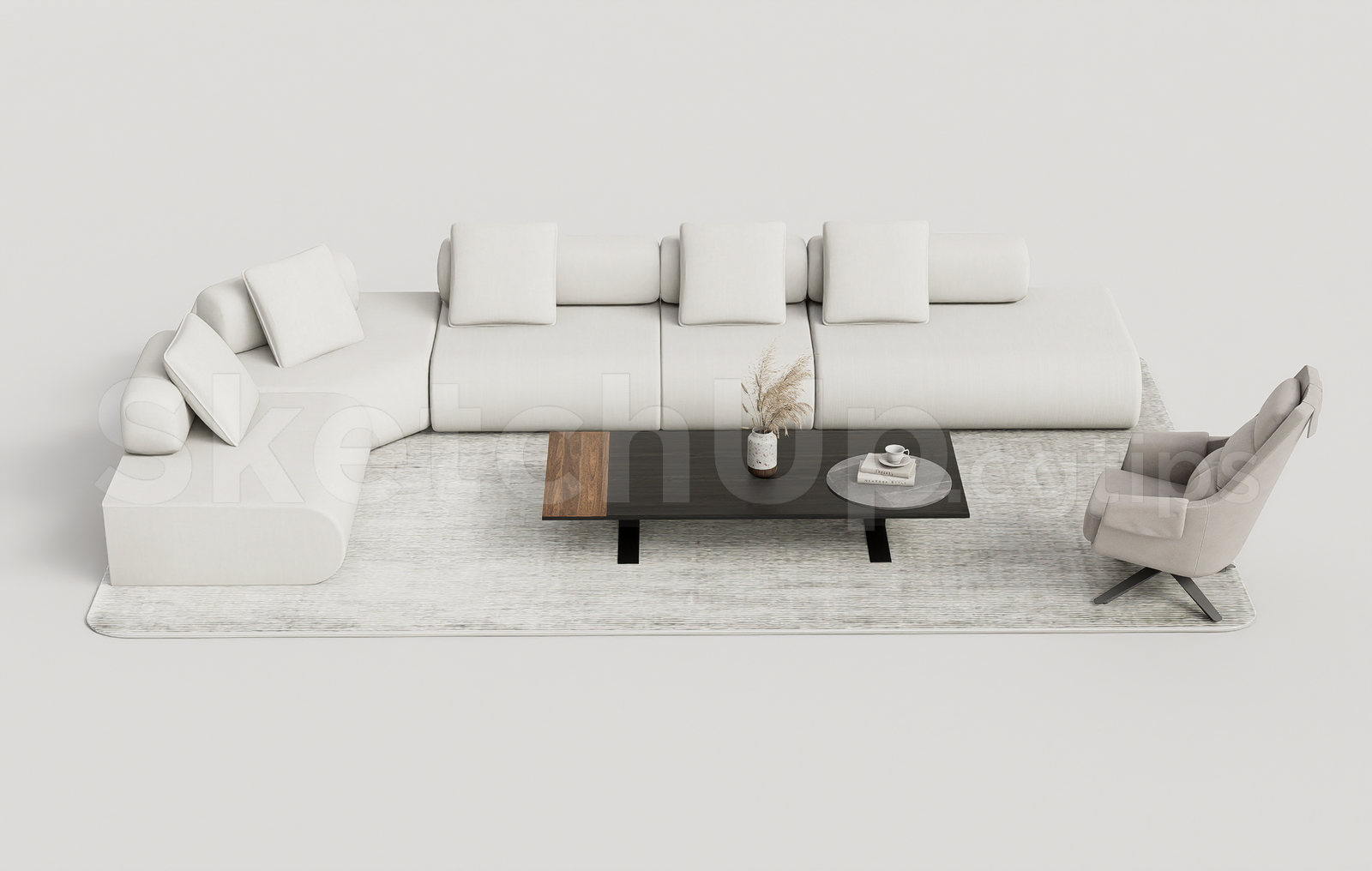 21020. Free Sketchup Sofa Model Download (2)