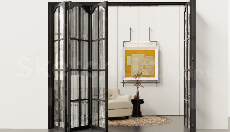 21037. Contemporary Interior Folding Glass Doors 3d Model For Sketchup Free Download (1)