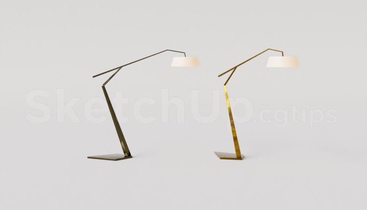 21045. Modern Adjustable Table Lamp Sketchup Model Free Download (1)