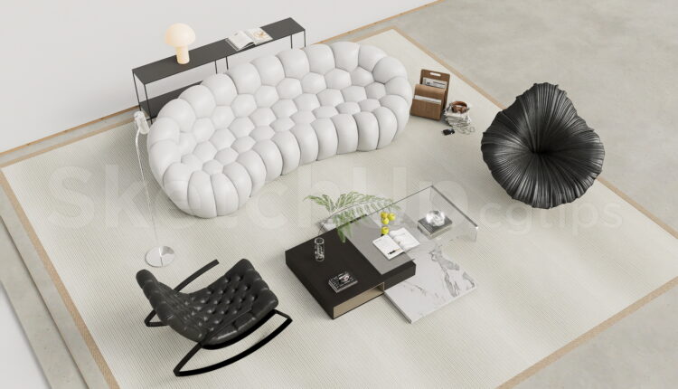 21054. Free Sketchup Sofa Model Download (2)