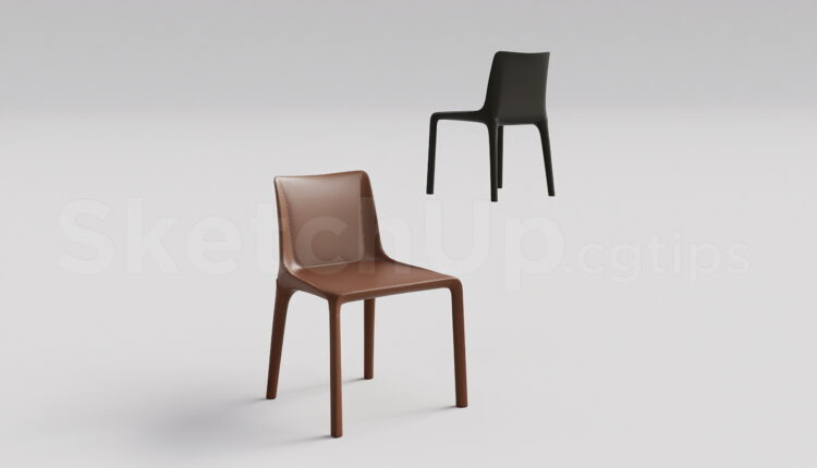 21069. Contemporary Dining Chair Sketchup Model Free Download (2)