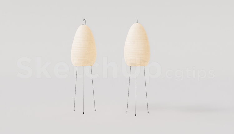 21072. Contemporary Decorative Floor Lamp Sketchup Model Free Download (1)